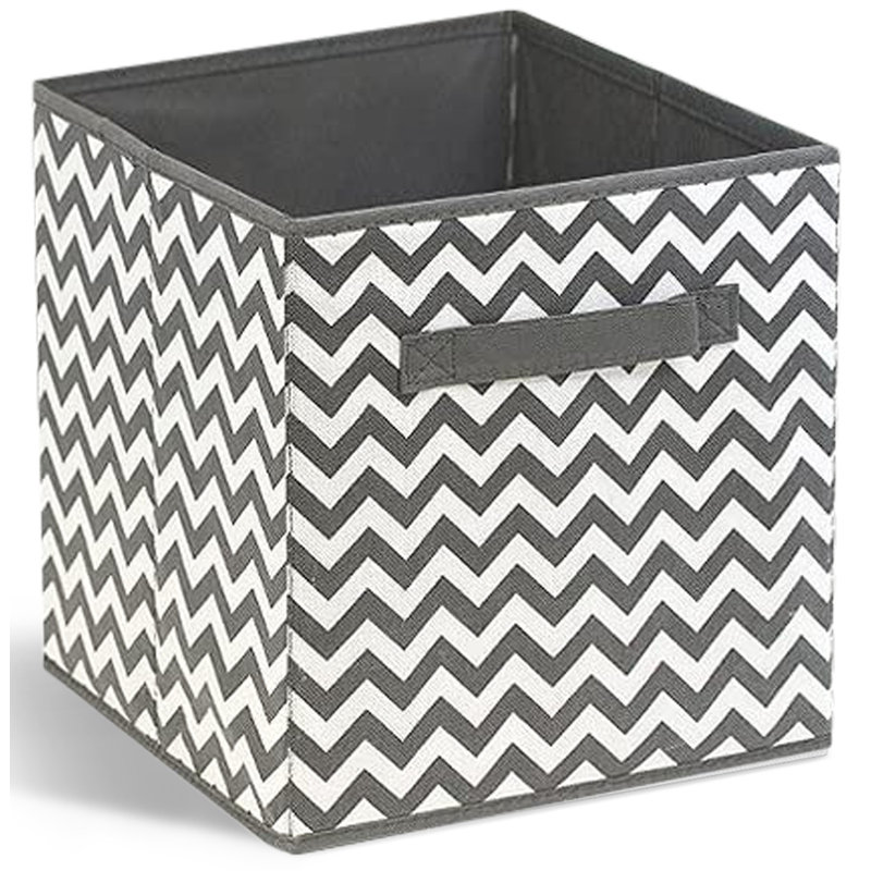 11" Foldable Fabric Storage Cube Bins with Handles 1 Piece, Gray
