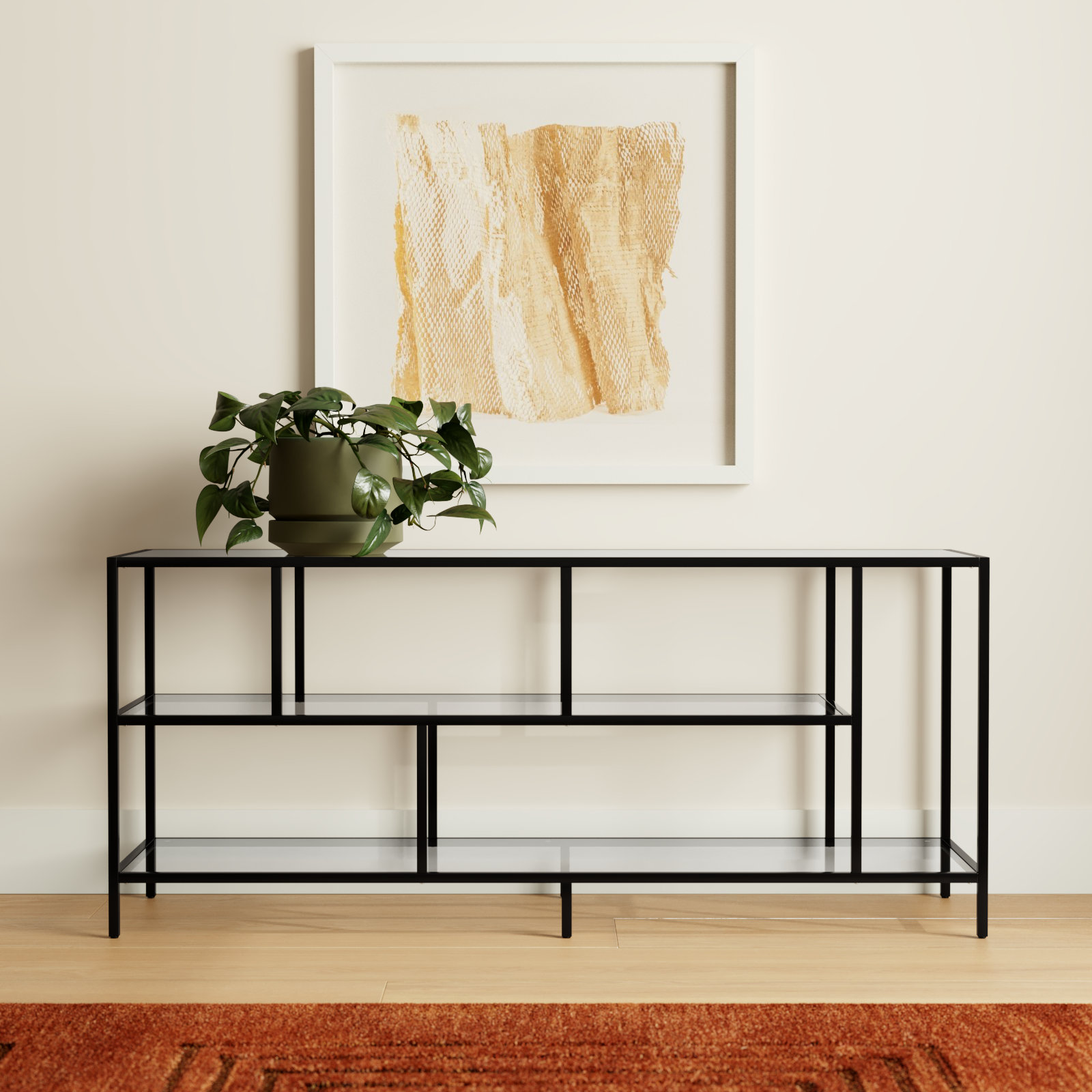 Wylan 55'' Media Console, Blackened Bronze