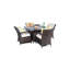Parris 4 - Person Wicker Patio Dining Set with Square Table , Cushions Included-1389165505-1389165504