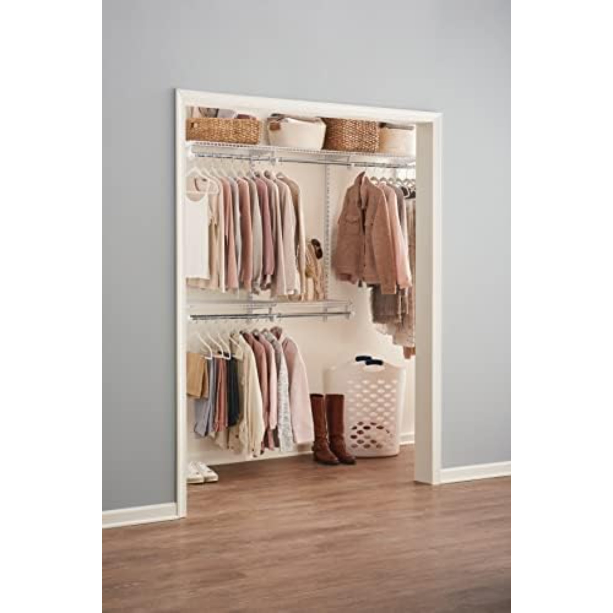 ToccoLeggero Configurations Custom Closet Kit, 3-6 Ft. Adjustable Metal