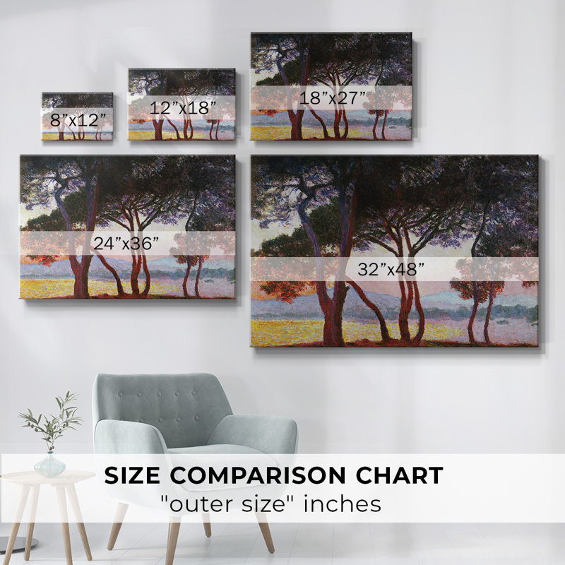 «Juan les Pins» par Monet-Gallery, toile tendue, H 12 po x l 18 po
