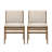 Katrece Linen Dining Chair with Metal Legs