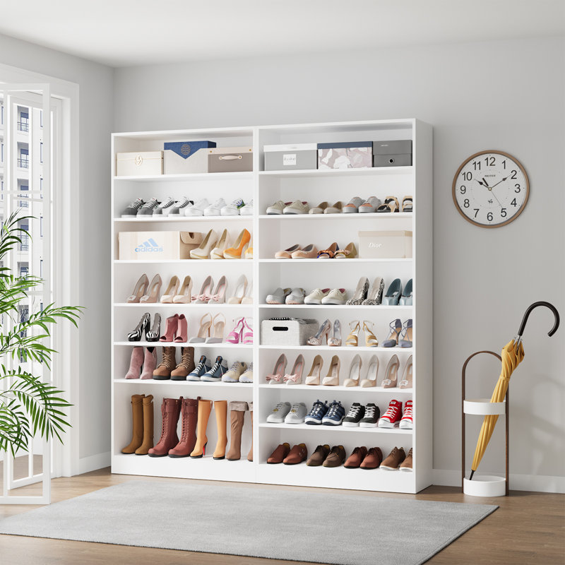 Armoire de rangement pour chaussures Almaguer '80, Blanc