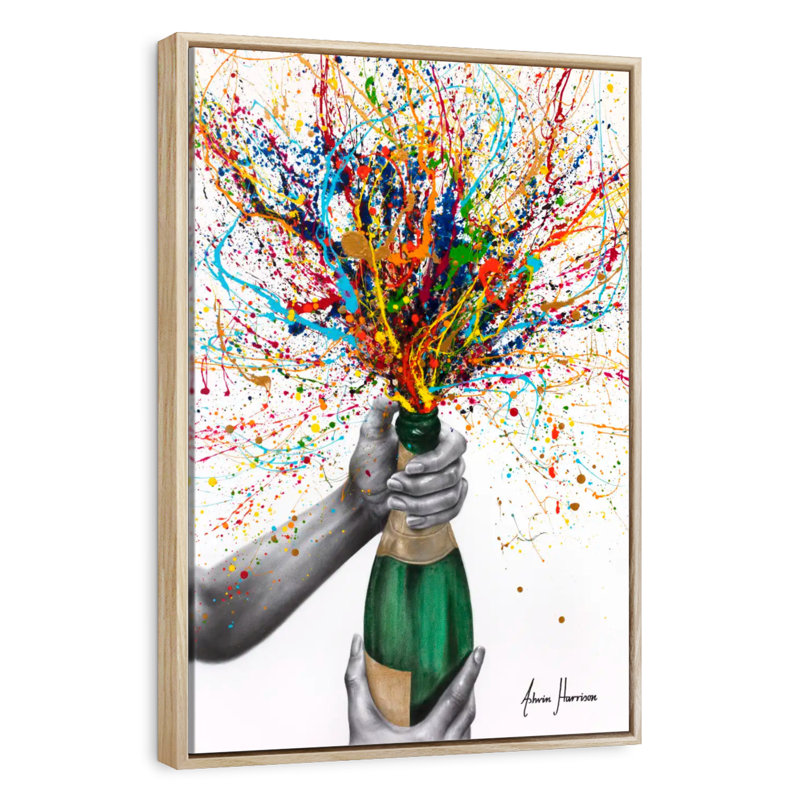 Bottle Of Nostalgia, 13" x 19", Floating Frame Natural Wood