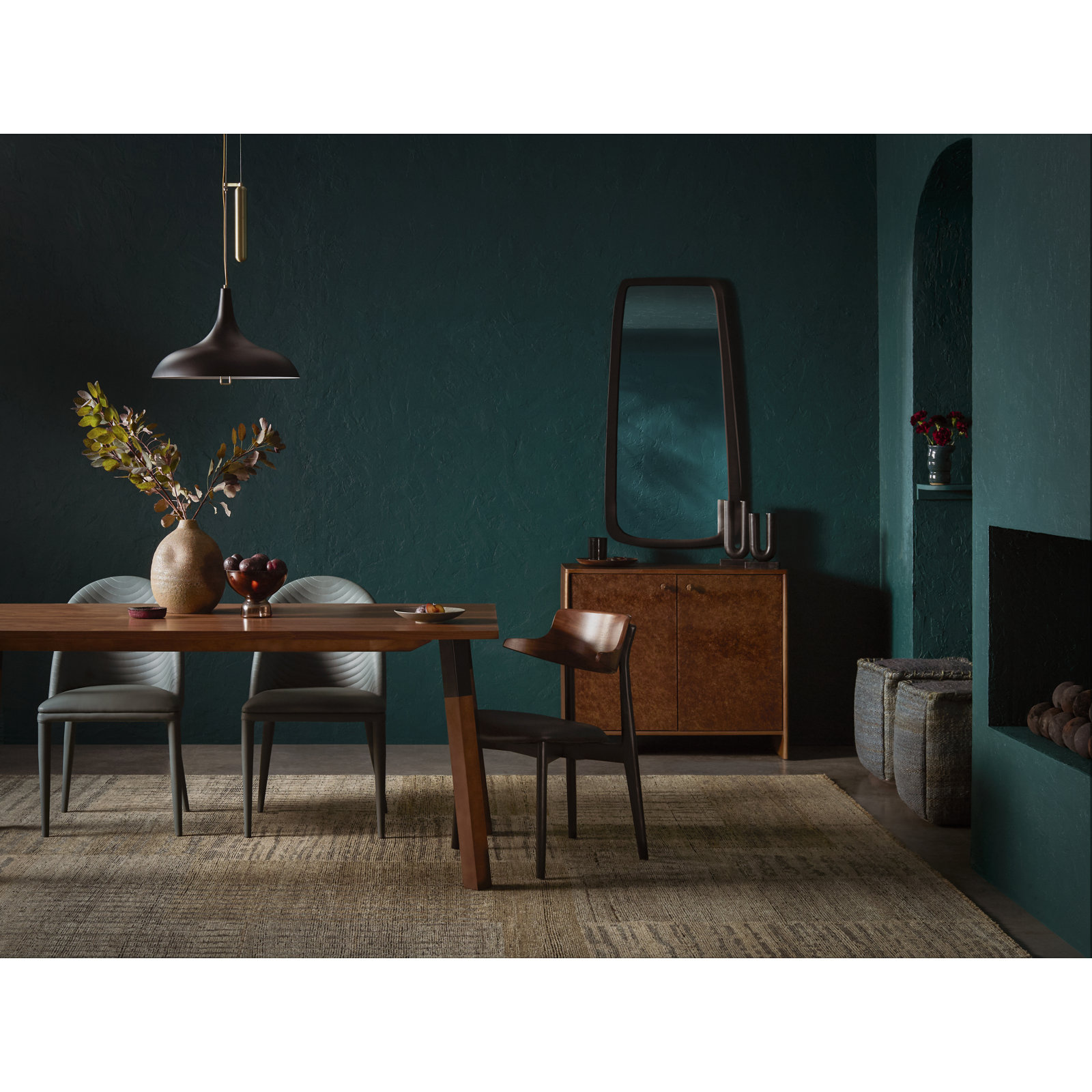 Adalaide Rectangle Mirror, Black