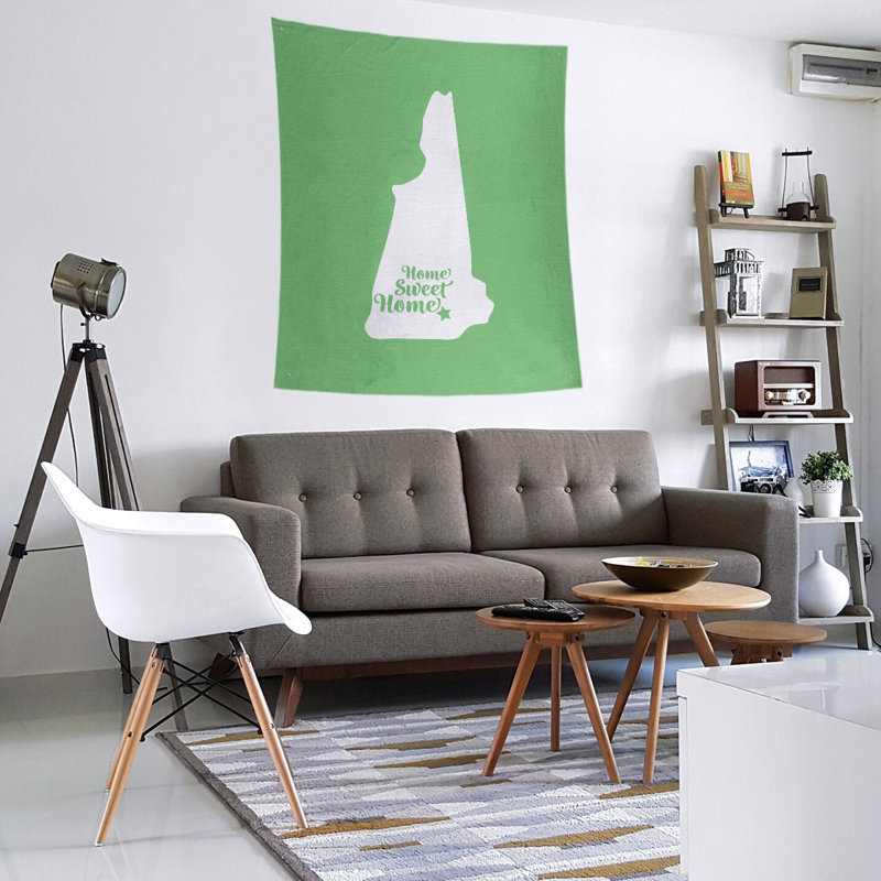 Tapisserie murale Home Sweet Manchester, H 27,5 po x l 37,5 po, Vert