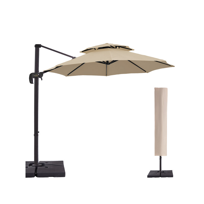 Parasol en porte-à-faux 108 po, Beige