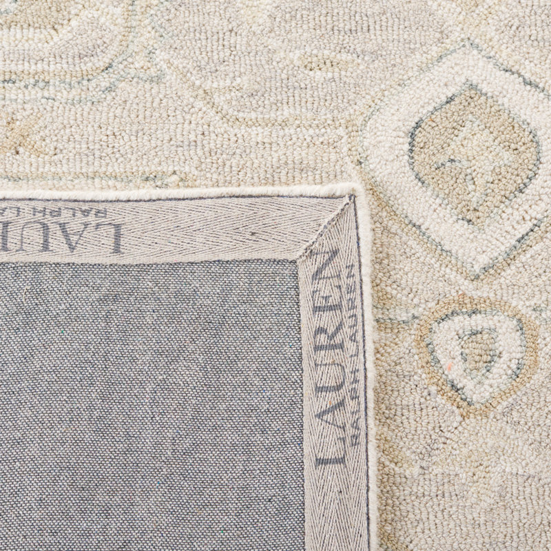 Tapis ivoire / beige en laine / coton touffeté à la main Lauren Ralph Lauren Percy, Tapis de couloir 2 pi 3 po x 12 pi