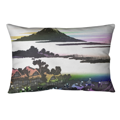 Coussin Katsushika Hokusai Dawn à Isawa dans la province de Kai