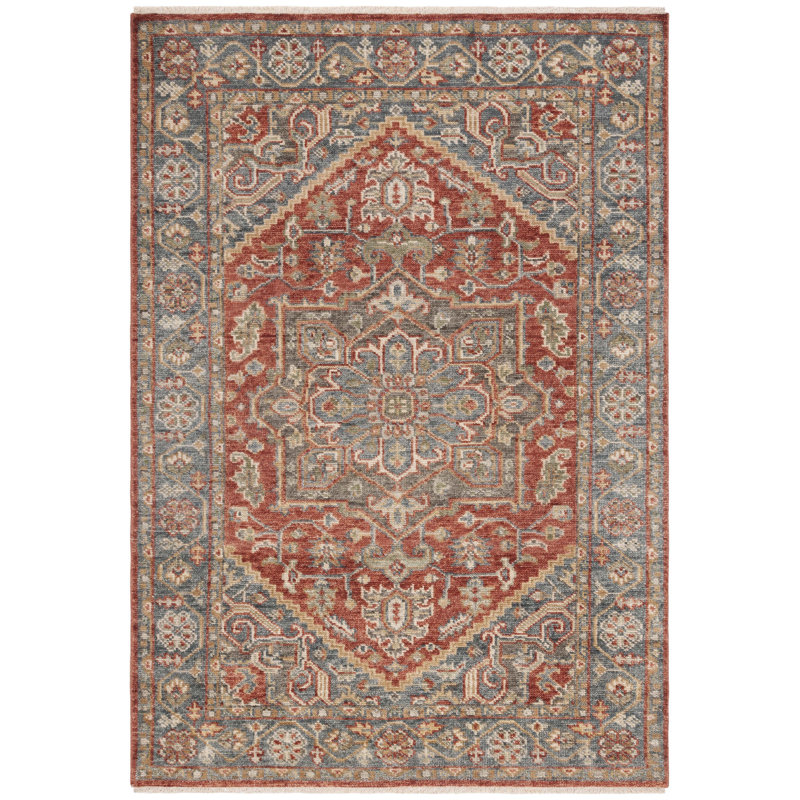 Spahn Hand Knotted Wool Oriental Rug, Rectangle 6' x 9'