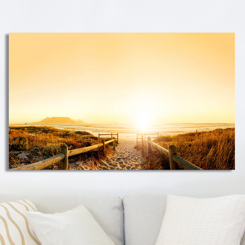 « coucher de soleil en cape town, south africa », reproduction de photo sur toile tendue, H 18 po x l 30 po x P 1 po