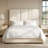 Hotel-Inspired Upholstered Bed, Extra-Tall Headboard, 2 Drawers, Queen, Cream-1854415747-1854415748