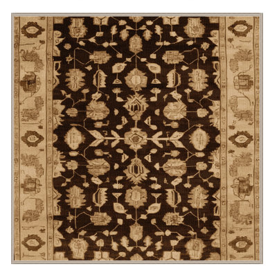 Tapis brun lavable à la machine