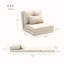 Fauteuil convertible convertible, canapé paresseux, canapé-lit pliant rembourré avec dossier réglable, structure en métal et coussins pour la chambre à coucher du salon-114232450