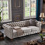 Canapé Chesterfield en tissu de lin-114124457
