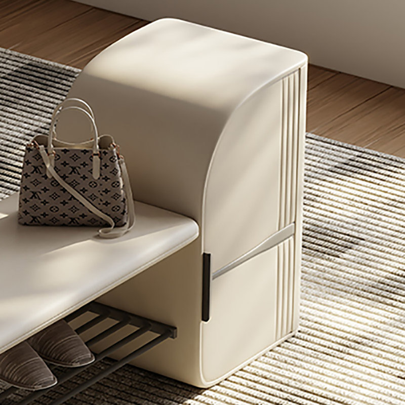 Tabouret avec rangement à chaussures 47,2 po, Beige