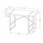 Bureau d'ordinateur avec support en X et pieds en métal noir H 29,85 po x l 48,77 po x P 23,46 po Jupiter