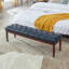 Blue Modern Style Wood Upholstered Bedroom and Entryway Leather Long Bench-836661871