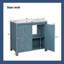 Meuble-lavabo rustique 36 po - finition vieillie, lavabo en céramique, fermeture en douceur?-1315806716