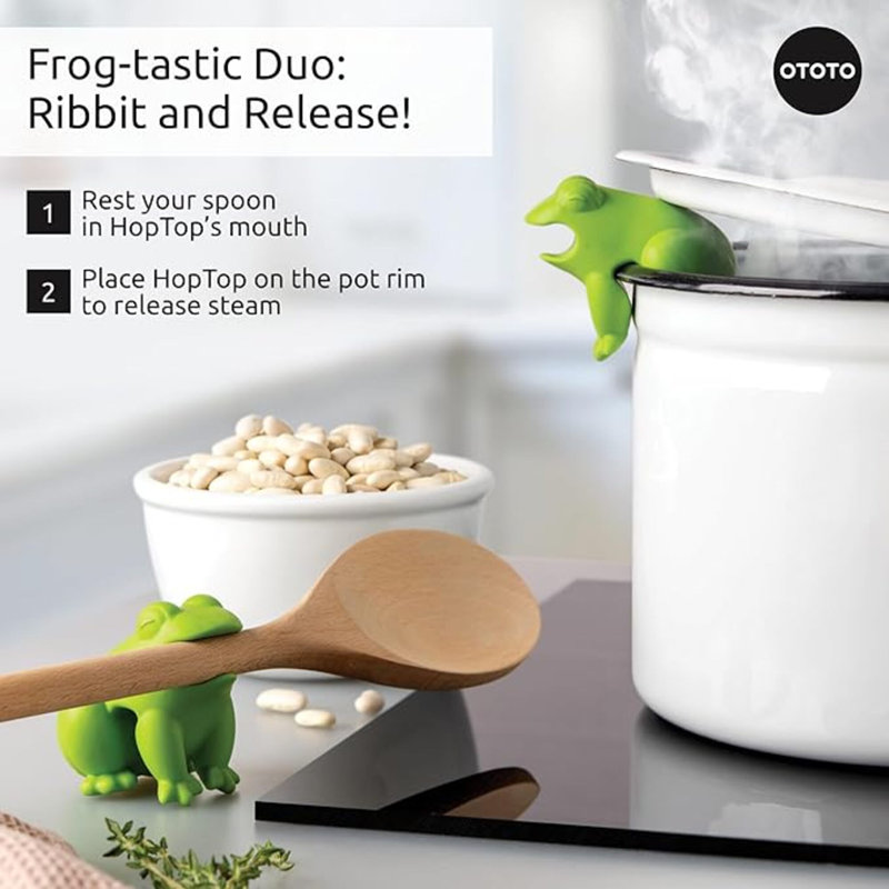 Nouveau porte-cuillère à grenouille pour dessus de cuisinière New Hoptop
