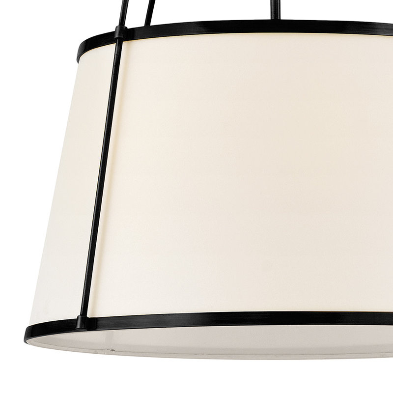 Hinkley Clarke Drum Two-Tone Chandelier Pendant, Black