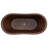 67" Hammered Copper Double Slipper Bathtub