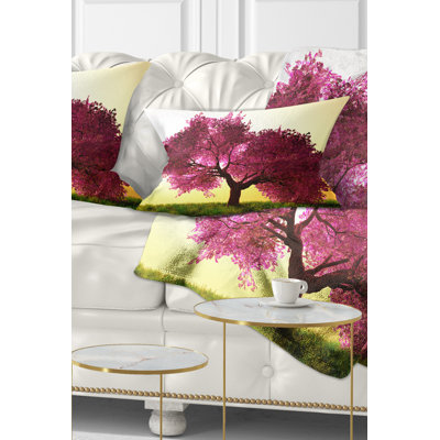 Cherry Blossom in Beautiful Garden - Coussin décoratif à imprimé paysage