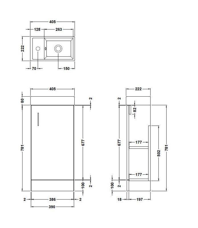 Vault 400 mm Bathroom Vanity