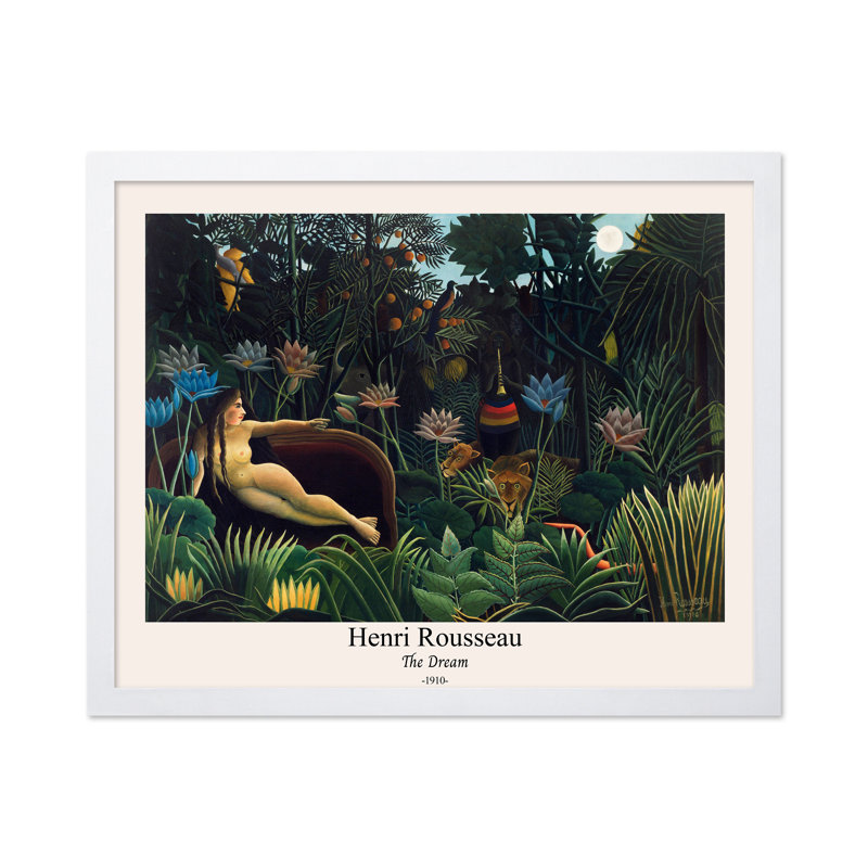 Henri Rousseau - The Dream No1, Affiche, Encadrement blanc, H 16 po x l 20 po