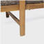 Chaise longue en bois et osier Hampton