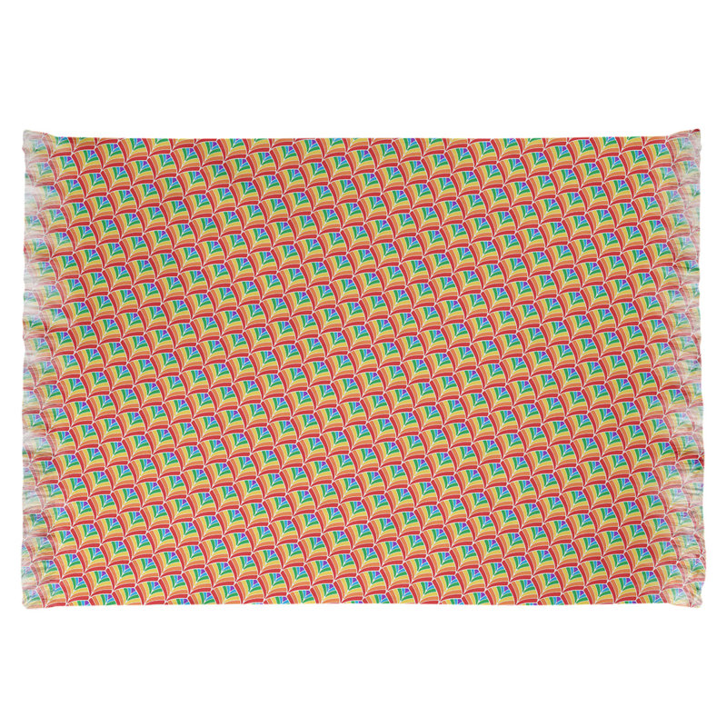 Jaune/rouge écailles Tapis décoratif, Oui