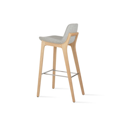 Pera Wood Handle Back Counter & Bar Stool in Natural Ash