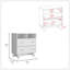 Commode à deux tiroirs, deux tablettes ouvertes, plateau, quatre pieds - blanc-330437398