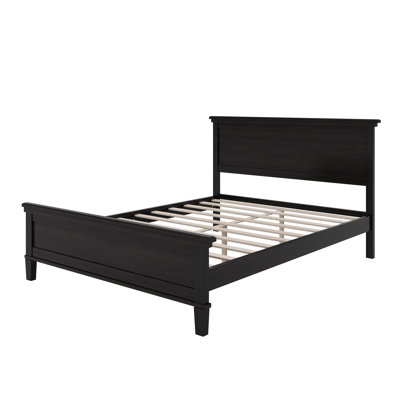 Plateforme en bois de style Mid-Century moderne avec tête de lit, aucun sommier tapissier requis, style maison de campagne