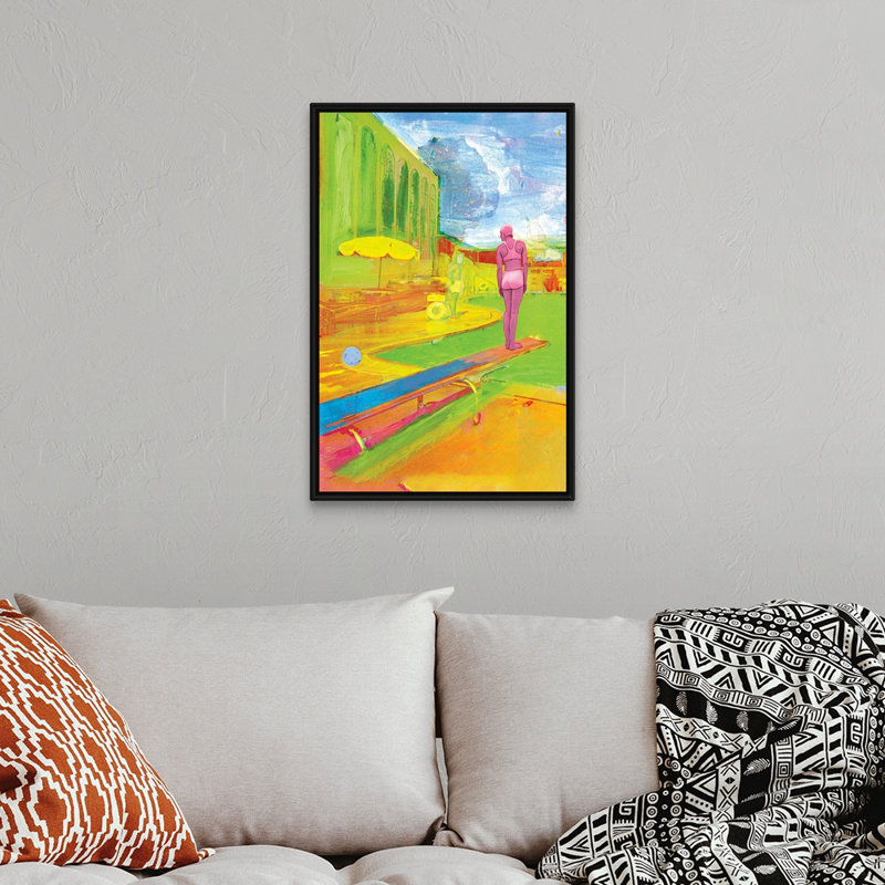 La piscine verte, 2016 - reproduction, Cadre flottant noir, H 32 po x l 22 po x P 1,75 po