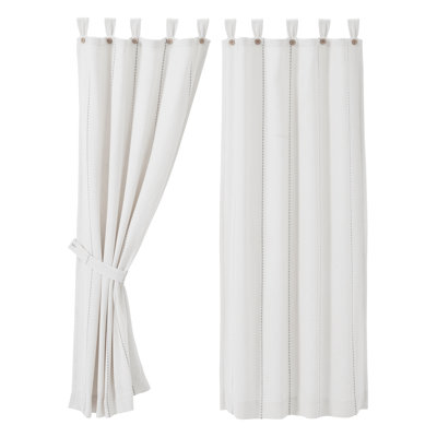 Azura 100% Cotton Room Darkening Curtain Panel Pair