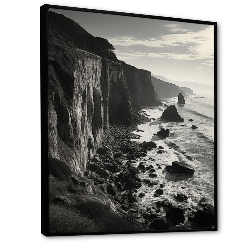Barrise Coastal Animal Sunlit Coastal - reproduction sur toile, H 32 po x l 16 po x P 1 po, Cadre flottant noir