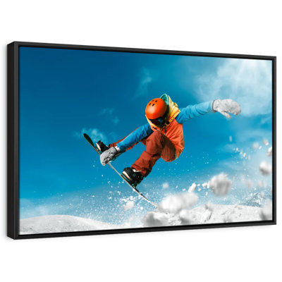Snowboard Grab Canvas Print