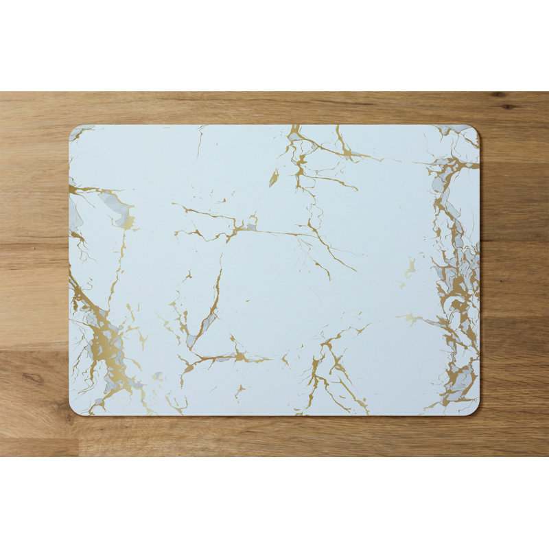 Mahalia Polyester-Coated Hardboard Abstract Rectangle Placemat