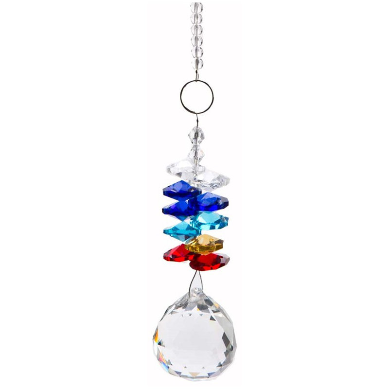 Globe en cristal, Bleu / Rouge