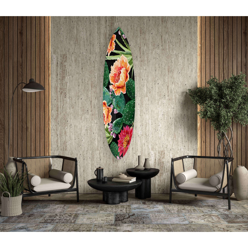 Décoration murale fleurs de cactus