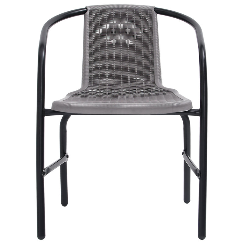 Azlee Stacking Patio Dining Armchair with Cushion