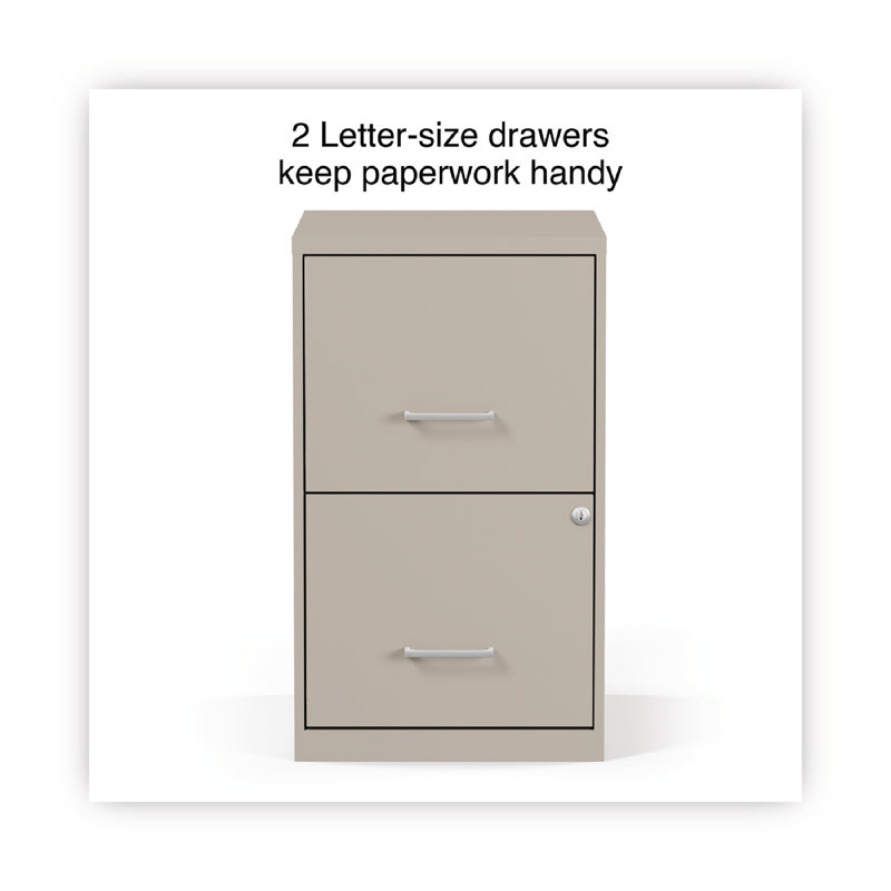Putty Steel Vertical 2-Drawer Lockable File Cabinet