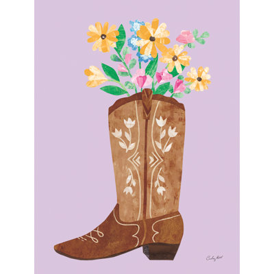 Bright Western Cowgirl Boot VI sur impression sur toile