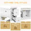 Ensemble de meuble-lavabo mural 24 po pour petit espace, armoire de salle de bain avec lavabo en céramique, 2 tiroirs et 1 porte à fermeture en douceur