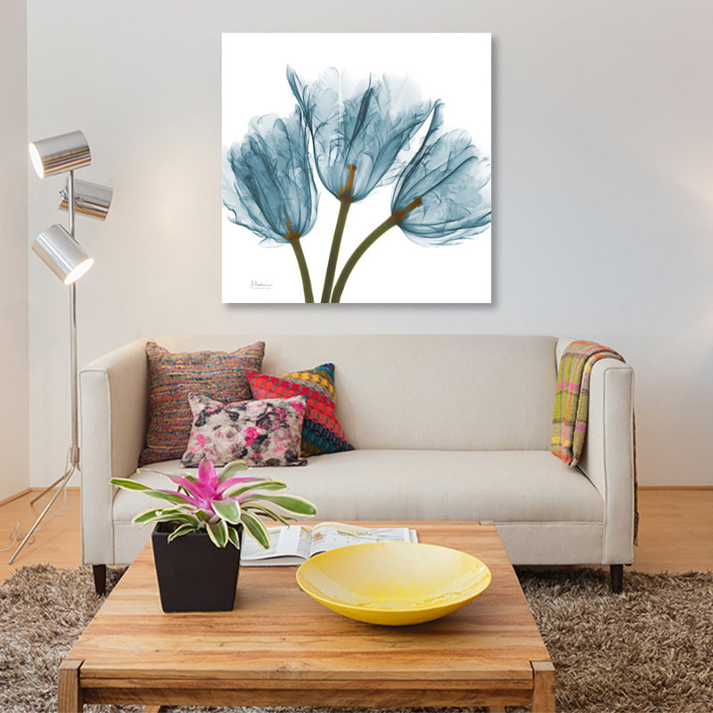«Tulips», impression sur toile, H 12 po x l 12 po x P 1,5 po, Pas de tapis, Toile tendue