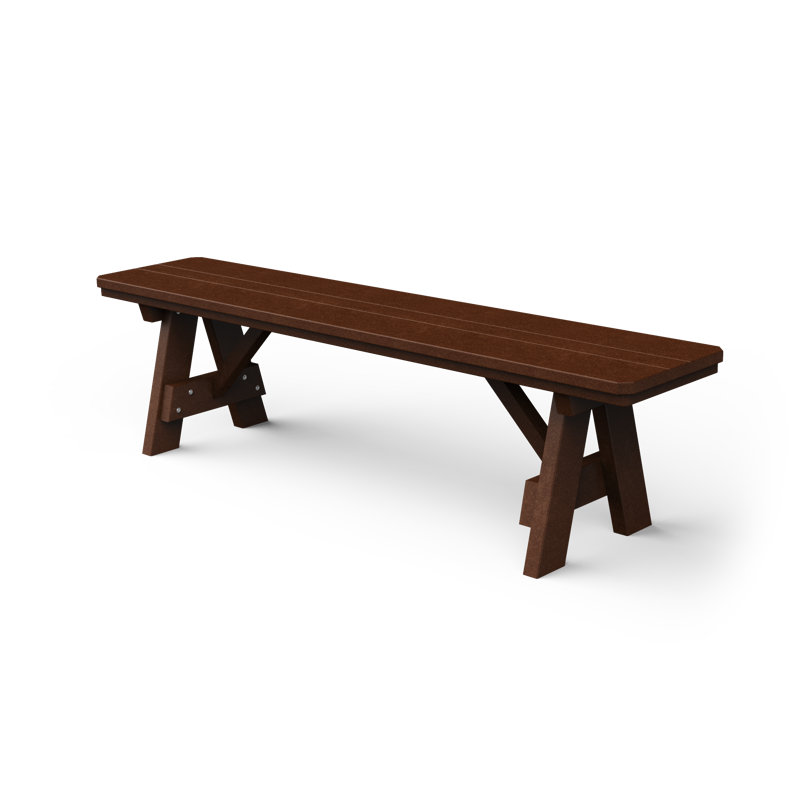 Banc de jardin en plastique, Brun Tudor