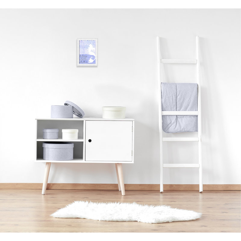 Adhésif décoratif She Dreams, H 14 po x l 10 po x P 0,6 po, Encadré plat à grain de bois blanc