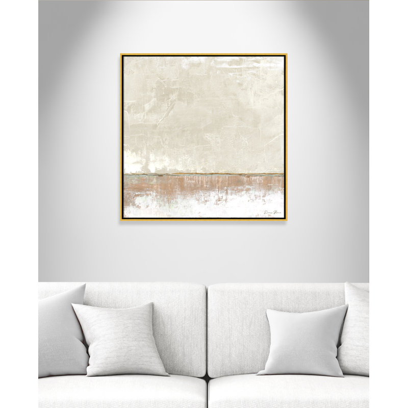 Delevan Better Days 2 - reproduction sur toile avec cadre flottant, H 31,5 po x l 31,5 po, Doré