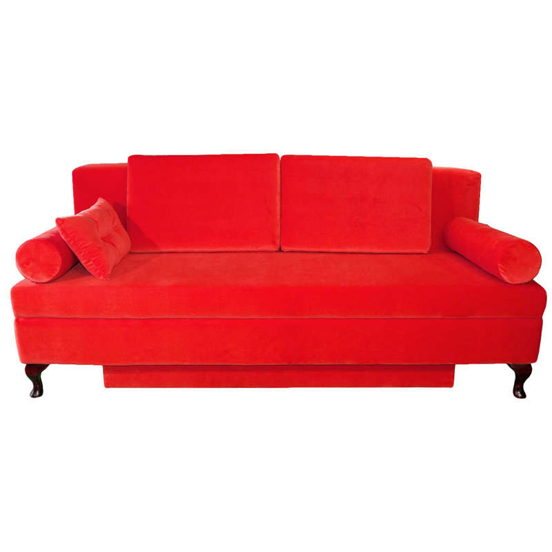 Modern 3 Seater Sleeper, Red